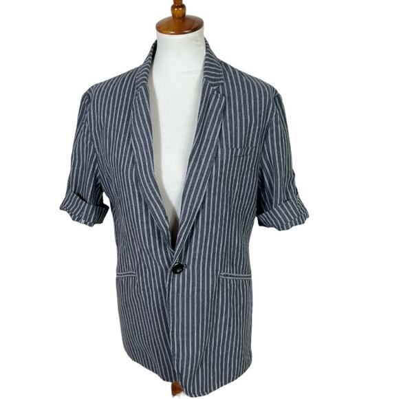 Harry Potter Hogwarts Gryffindor Striped 3/4 Sleeve Blazer Size L - Picture 1 of 6